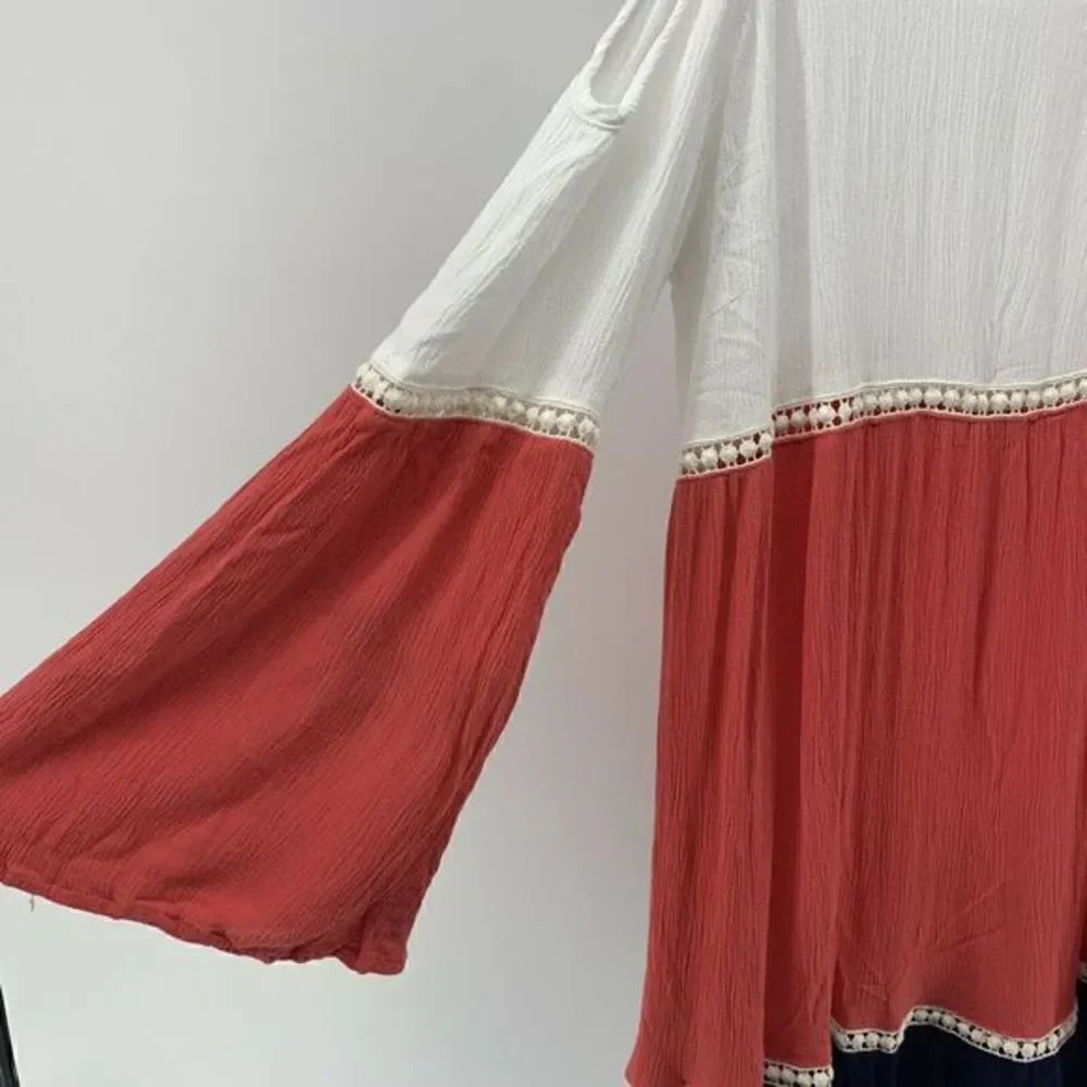 Umgee Cold Shoulder Tunic Top Tri Color Medium - Picture 5 of 8
